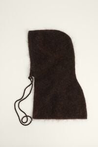 Chocolate mohair balaclava