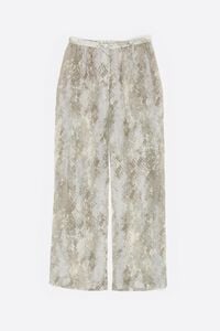 Taupe Snake pleated jogger trousers