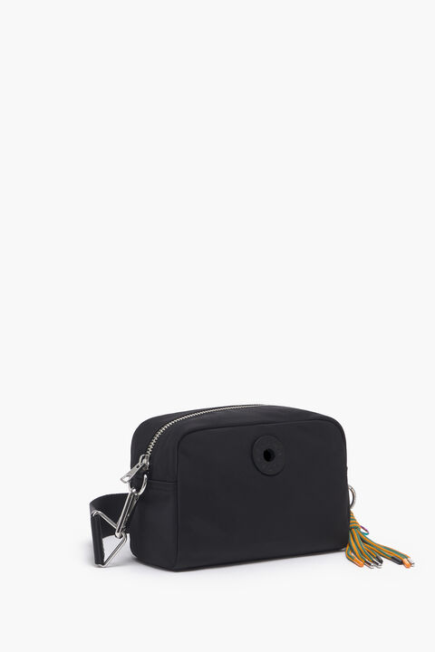 S black nylon crossbody bag