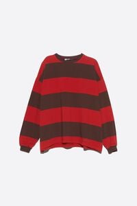 Oversize red striped T-shirt