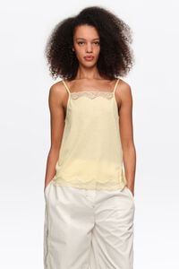 Light yellow lace strappy top