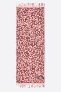 Chal acrílico jacquard animal print coral