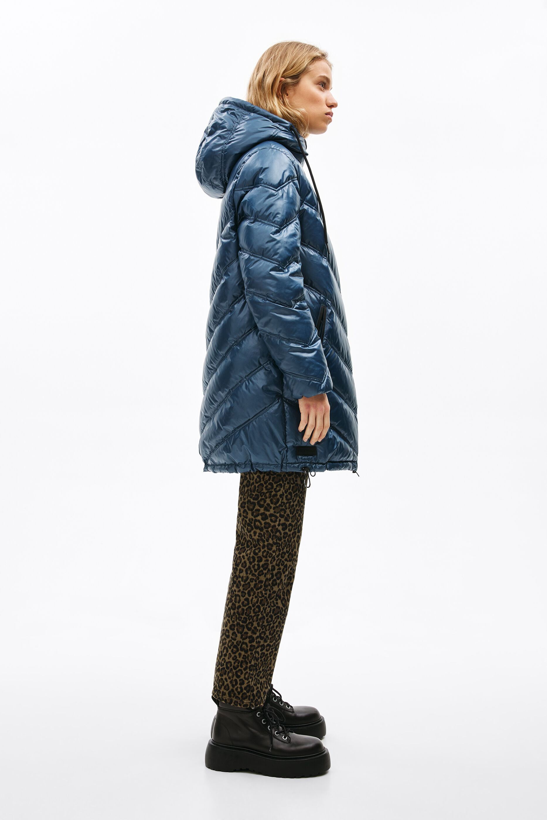 shiny nylon puffer jacket