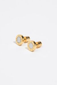 Two-tone logo earrings
