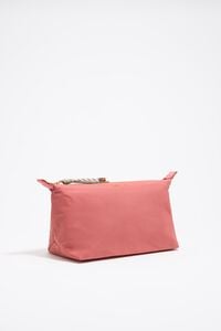 Large pink nylon Trapecio make-up case