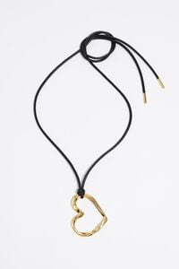 Collar coraz&oacute;n textura dorado