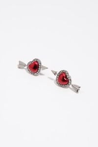 Oorbellen hart en pijl rood