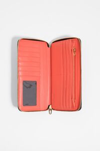 Portefeuille souple cuir effet crocodile noir