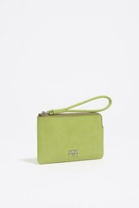 Small lime leather coin purse