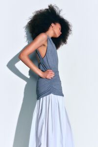 Two-tone melange gray sleeveless dress