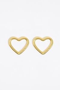 Pendientes coraz&oacute;n grande dorado
