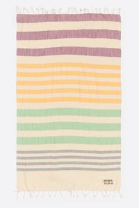 Toalla rayas multicolor burdeos