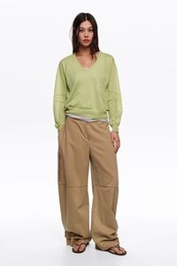 Olive mini Dots straight sweater