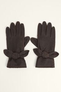 Coated brown bow glove