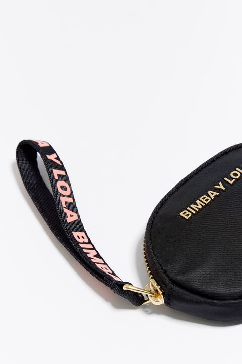 Monedero ovalado negro