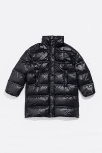 Black A-line down jacket