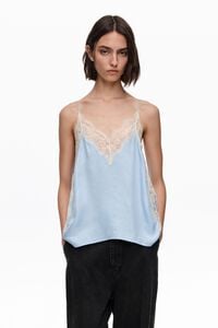 Light blue lace strappy top