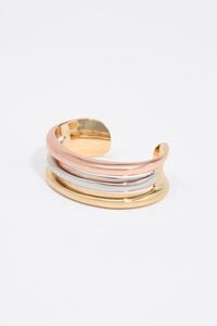 Pulseira r&iacute;gida tr&ecirc;s faixas multiouro