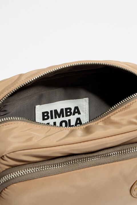 Bimba Y Lola Nylon Medium Crossbody Bag Camel