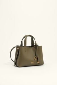 Small cactus leather Chihuahua tote bag