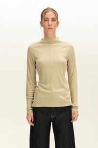 Light mint ribbed raglan T-shirt
