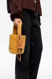 Yellow leather mini Bucket bag