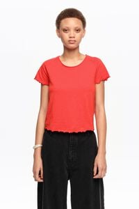 Camiseta ajustada rangl&aacute;n rojo