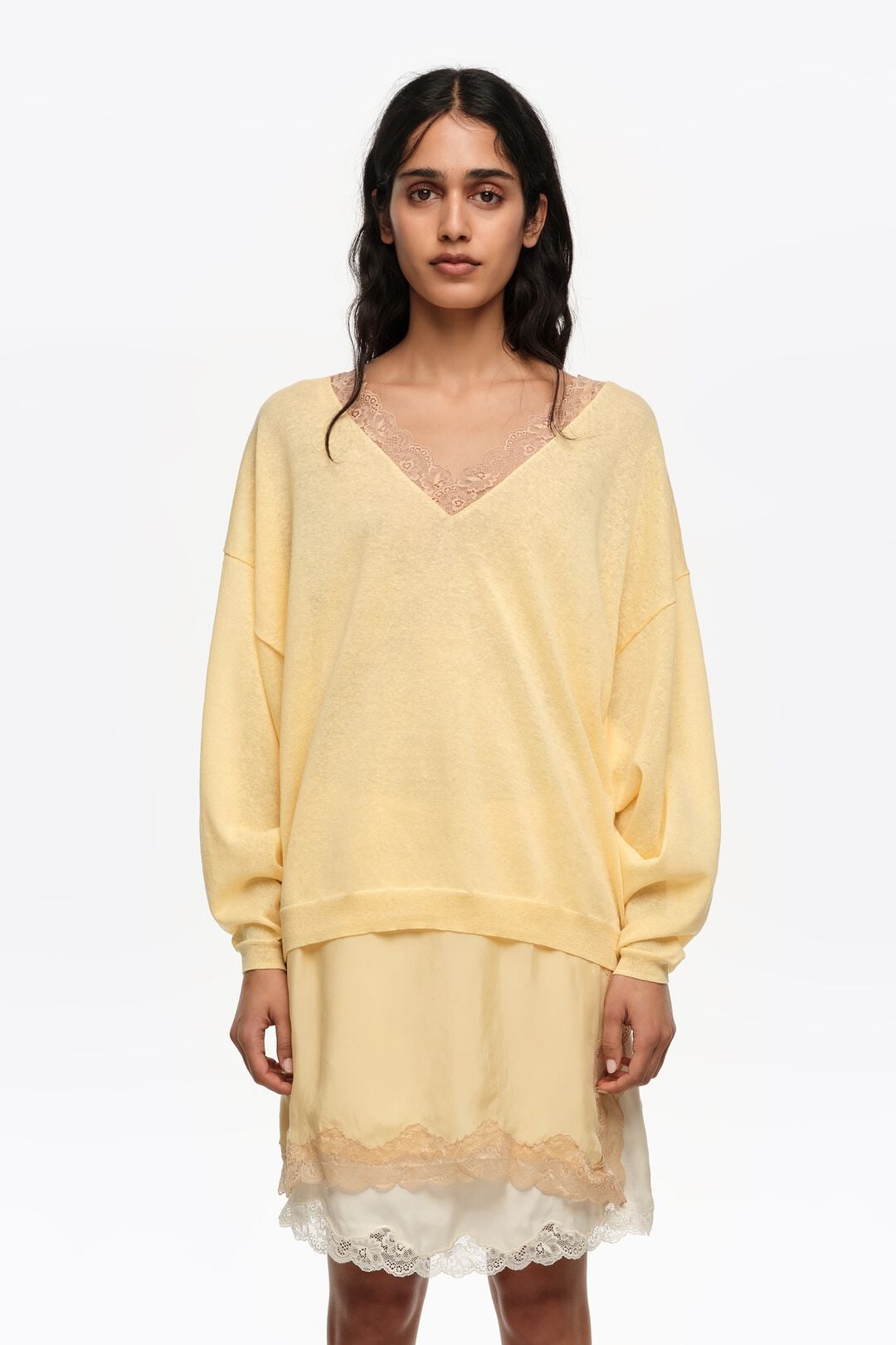 yellow see through dress LONG YELLOW DRESS WITH CRISS-CROSS STRAPS