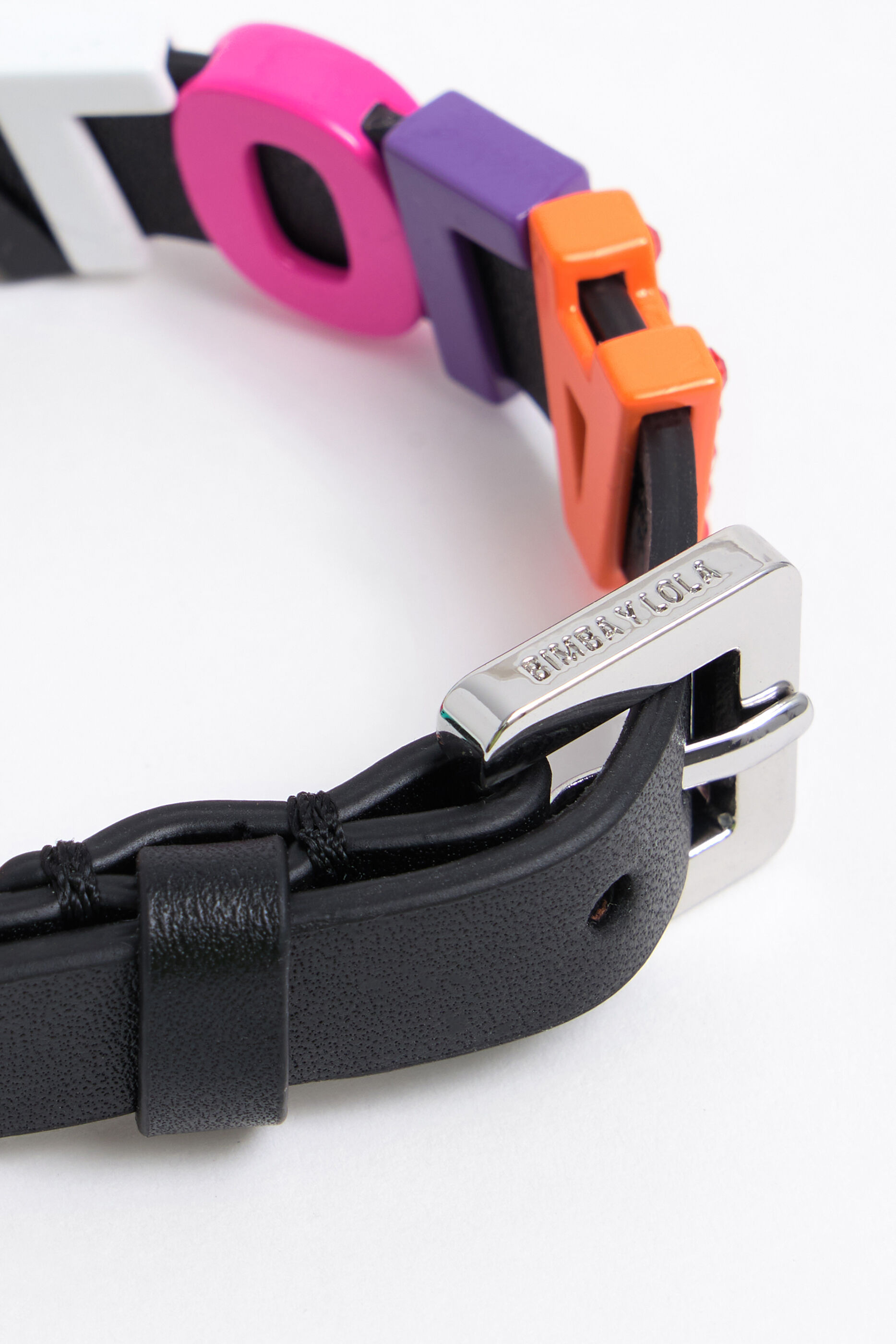Black logo letters bracelet