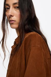 Caramel suede shirt