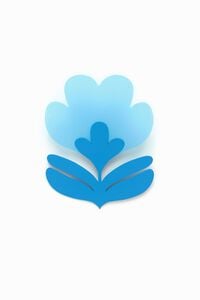 Pendiente flor azul