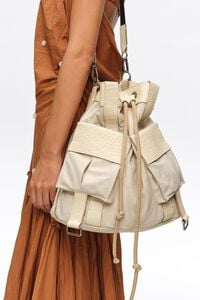 Large stone white bucket bag