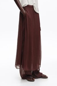 Brown textured skort