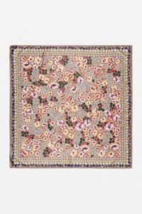 Taupe watercolor floral scarf