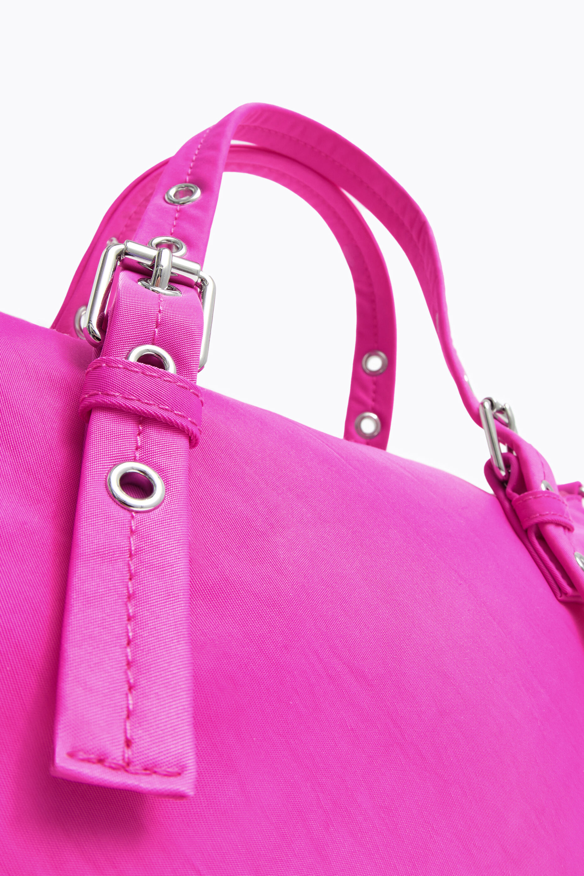 pink nylon tote