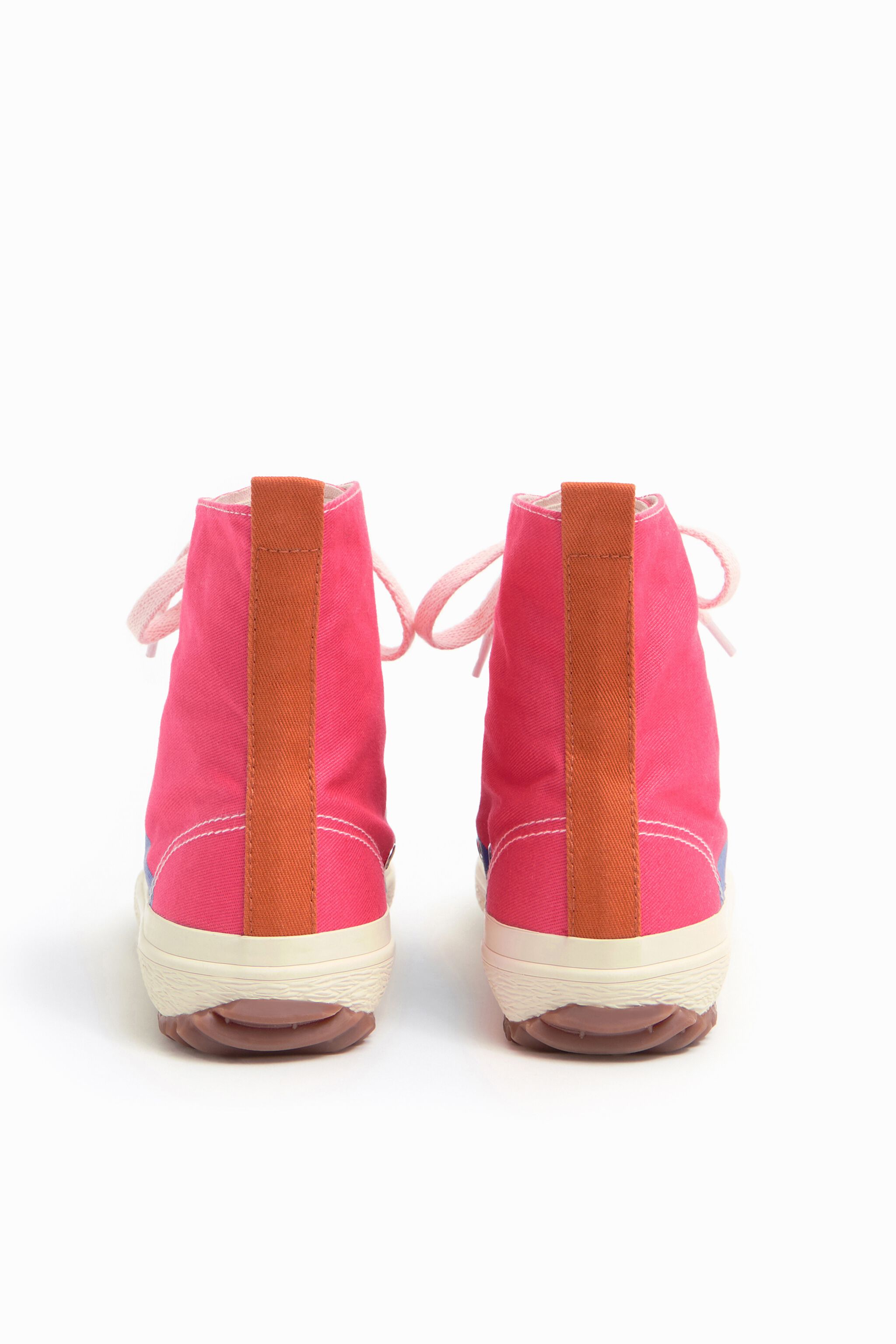Sneakers alte tela rosa