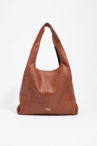 Large light brown patchwork leather Paper bag