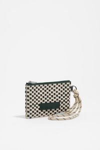 Dark green leather coin purse