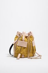 Small oil nylon bucket bag