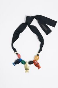 Collar peces y piedras multicolor