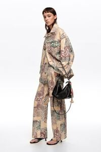 Cazadora ovesize denim Lace marfil