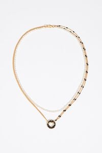 Collar multicadenas logo negro