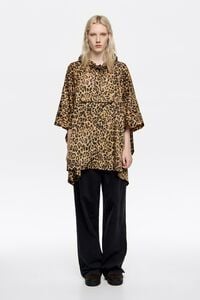Leopard nylon rain poncho