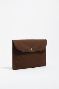 13.5" dark khaki waxed gabardine laptop sleeve