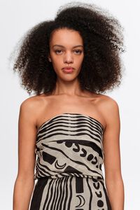 White strapless Moon stripes dress