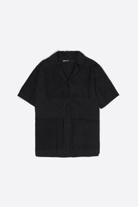 Camisa patchwork de pa&ntilde;uelos bordados negra