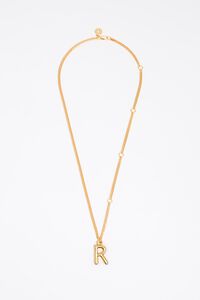 Gold letter R chain necklace