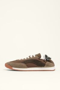 Sneaker 13 06 Spaltleder Dunkelgr&uuml;n