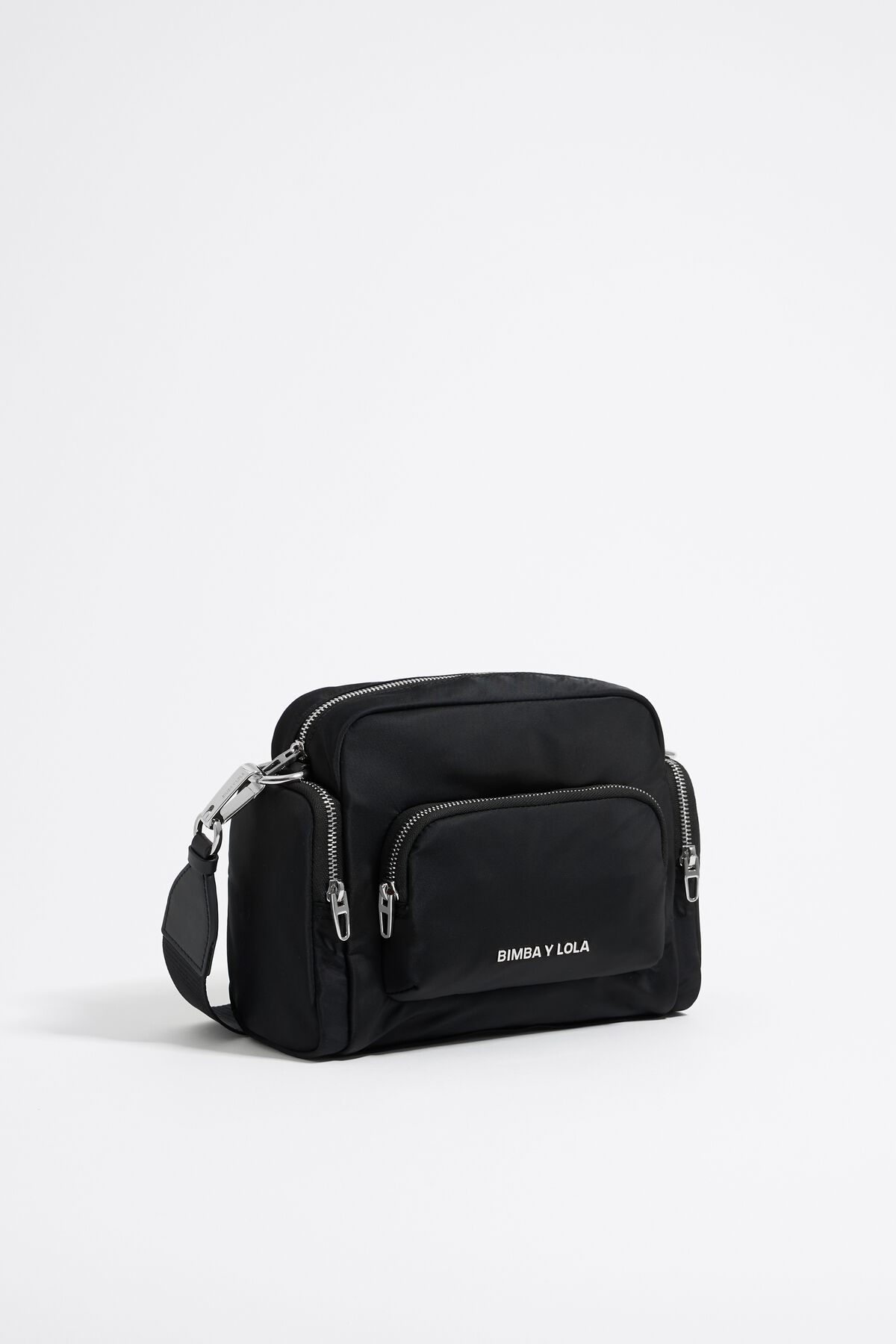 Medium black nylon Pocket crossbody bag