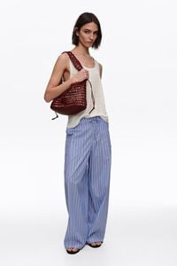 Camiseta tirantes lino lavado marfil